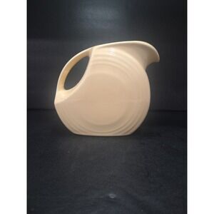 Fiesta Ware Pale Yellow‎ Disc Pitcher, Homer Laughlin, Vintage 64 oz, Home Decor